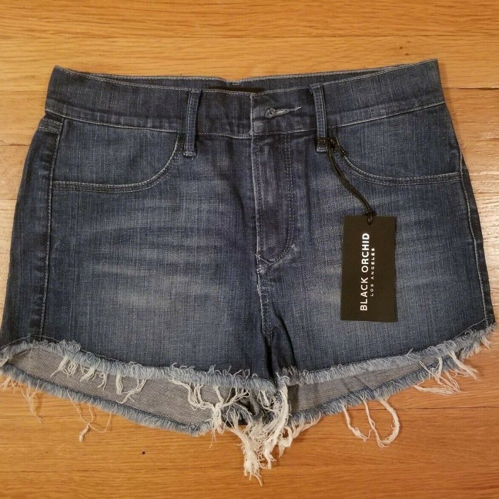 THRDUP - Black Orchid 💕 Denim Shorts 27 NWT